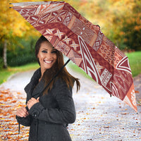 Samoa Mamanu Siapo Crimson Umbrella Tatau Malie LT7 - Polynesian Pride