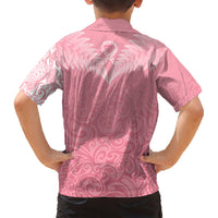 Personalised New Zealand Family Matching Short Sleeve Bodycon Dress and Hawaiian Shirt Pink Ribbon Tattoo Mix Silver Fern LT7 - Polynesian Pride