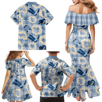 Aloha Hawaii Paniolo Jeans Palaka Family Matching Mermaid Dress and Hawaiian Shirt Coastal Rodeo LT7 - Polynesian Pride