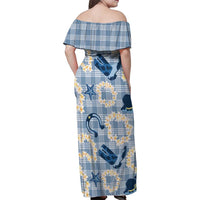 Aloha Hawaii Paniolo Jeans Palaka Family Matching Off Shoulder Maxi Dress and Hawaiian Shirt Coastal Rodeo LT7 - Polynesian Pride