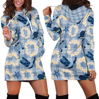 Aloha Hawaii Paniolo Jeans Palaka Hoodie Dress Coastal Rodeo - Polynesian Pride