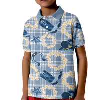 Aloha Hawaii Paniolo Jeans Palaka Kid Polo Shirt Coastal Rodeo - Polynesian Pride