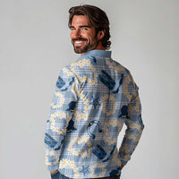 Aloha Hawaii Paniolo Jeans Palaka Long Sleeve Polo Shirt Coastal Rodeo - Polynesian Pride