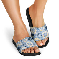 Aloha Hawaii Paniolo Jeans Palaka Slide Sandals Coastal Rodeo - Polynesian Pride