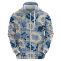 Aloha Hawaii Paniolo Jeans Palaka Zip Hoodie Coastal Rodeo - Polynesian Pride