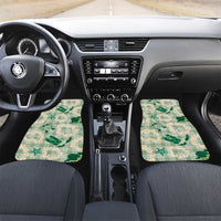 Aloha Hawaii Paniolo Mint Palaka Car Mats Coastal Rodeo - Polynesian Pride