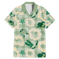 Aloha Hawaii Paniolo Mint Palaka Family Matching Mermaid Dress and Hawaiian Shirt Coastal Rodeo LT7 Dad's Shirt - Short Sleeve Mint - Polynesian Pride