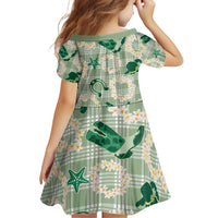 Aloha Hawaii Paniolo Mint Palaka Family Matching Puletasi and Hawaiian Shirt Coastal Rodeo LT7 - Polynesian Pride