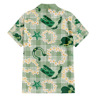 Aloha Hawaii Paniolo Mint Palaka Family Matching Tank Maxi Dress and Hawaiian Shirt Coastal Rodeo LT7 - Polynesian Pride