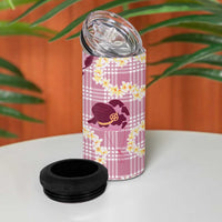 Aloha Hawaii Paniolo Lokelani Rose Palaka 4 in 1 Can Cooler Tumbler Coastal Rodeo LT7 - Polynesian Pride