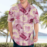 Aloha Hawaii Paniolo Lokelani Rose Palaka Hawaiian Shirt Coastal Rodeo - Polynesian Pride