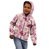 Aloha Hawaii Paniolo Lokelani Rose Palaka Kid Hoodie Coastal Rodeo - Polynesian Pride