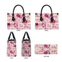 Aloha Hawaii Paniolo Lokelani Rose Palaka Leather Bag Coastal Rodeo - Polynesian Pride