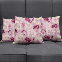 Aloha Hawaii Paniolo Lokelani Rose Palaka Pillow Cover Coastal Rodeo - Polynesian Pride