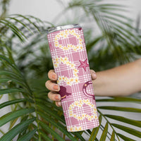 Aloha Hawaii Paniolo Lokelani Rose Palaka Skinny Tumbler Coastal Rodeo LT7 - Polynesian Pride