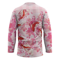 Pink Palaka Hawaii Aloha Hockey Jersey Koi Pond Mix Sakura - Polynesian Pride