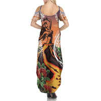 Hawaii Women's Day Tribal Family Matching Summer Maxi Dress and Hawaiian Shirt Pele Honua Mea LT7 - Polynesian Pride