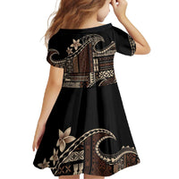 Samoa Siapo Mamanu Family Matching Long Sleeve Bodycon Dress and Hawaiian Shirt Waves Motifs LT7 - Polynesian Pride
