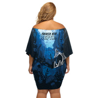 World Ocean Day Pasifika Family Matching Off Shoulder Short Dress and Hawaiian Shirt Awaken New Depths LT7 - Polynesian Pride