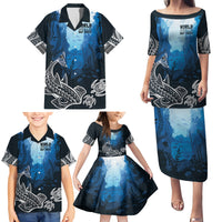 World Ocean Day Pasifika Family Matching Puletasi and Hawaiian Shirt Awaken New Depths LT7 - Polynesian Pride