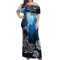 World Ocean Day Pasifika Off Shoulder Maxi Dress Awaken New Depths