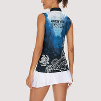 World Ocean Day Pasifika Women Sleeveless Polo Shirt Awaken New Depths LT7 - Polynesian Pride