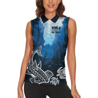 World Ocean Day Pasifika Women Sleeveless Polo Shirt Awaken New Depths LT7 - Polynesian Pride