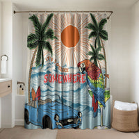 Summer Holiday It's 5 o'clock Somewhere Vintage Hawaii Bathroom Set LT7 Shower Curtain Only Colorful - Polynesian Pride