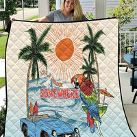 Summer Holiday It's 5 o'clock Somewhere Vintage Hawaii Quilt LT7 Colorful - Polynesian Pride