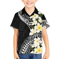 Aloha Hawaii Festive Family Matching Summer Maxi Dress and Hawaiian Shirt Frangipani Lace Classic LT7 Son's Shirt Black - Polynesian Pride
