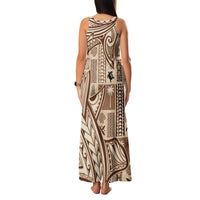 Samoa Tapa Family Matching Tank Maxi Dress and Hawaiian Shirt Siapo Mix Tatau Patterns LT7 - Polynesian Pride