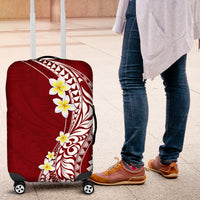 Hawaii Aloha Luggage Cover Plumeria Vintage - Crimson LT7 Crimson - Polynesian Pride