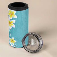 Hawaii Aloha 4 in 1 Can Cooler Tumbler Plumeria Vintage - Turquoise