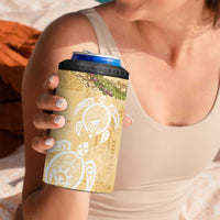 Aloha Honolulu Festival 4 in 1 Can Cooler Tumbler Hawaii Kapa Mix Flowers Lei LT7 - Polynesian Pride