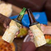 Aloha Honolulu Festival 4 in 1 Can Cooler Tumbler Hawaii Kapa Mix Flowers Lei LT7 - Polynesian Pride
