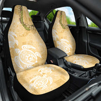 Aloha Honolulu Festival Car Seat Cover Hawaii Kapa Mix Flowers Lei LT7 One Size Yellow - Polynesian Pride