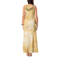 Aloha Honolulu Festival Tank Maxi Dress Hawaii Kapa Mix Flowers Lei LT7 - Polynesian Pride