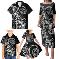 Polynesia Beach Volleyball Personalized Family Matching Puletasi and Hawaiian Shirt Basic