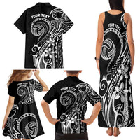 Polynesia Beach Volleyball Personalized Family Matching Tank Maxi Dress and Hawaiian Shirt Basic
