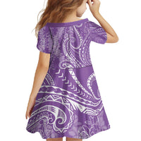 Polynesia Plumeria Lei Family Matching Tank Maxi Dress and Hawaiian Shirt Periwinkle Curves Motif LT7 - Polynesian Pride