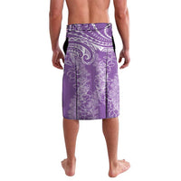 Polynesia Plumeria Lei Lavalava Periwinkle Curves Motif