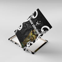 New Zealand WC2026 Black Canvas Wall Art Silver Fern