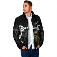 New Zealand WC2026 Custom Black Padded Jacket Silver Fern LT7 - Polynesian Pride