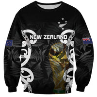 New Zealand WC2026 Custom Black Sweatshirt Silver Fern LT7 Unisex Black - Polynesian Pride