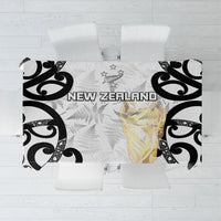 New Zealand WC2026 White Tablecloth Silver Fern LT7 White - Polynesian Pride