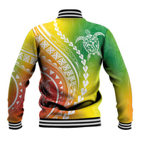 Polynesian Pride Baseball Jacket Turtle Hibiscus Luxury Style - Reggae LT7 - Polynesian Pride