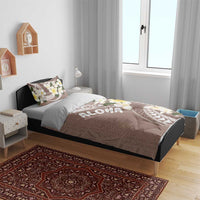 Aloha Hawaii Festive Bedding Set Frangipani Lace Classic - Beige