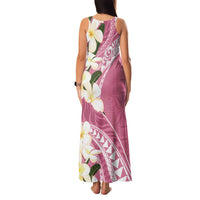 Aloha Hawaii Festive Family Matching Tank Maxi Dress and Hawaiian Shirt Frangipani Lace Classic - Rosy LT7 - Polynesian Pride