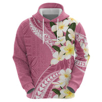 Aloha Hawaii Festive Hoodie Frangipani Lace Classic - Rosy