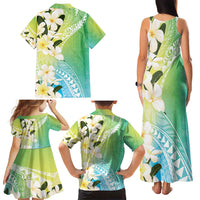 Aloha Hawaii Festive Family Matching Tank Maxi Dress and Hawaiian Shirt Frangipani Lace Classic - Summer Vibes LT7 - Polynesian Pride